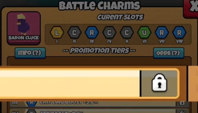 Promotion and Battle Charm Guides in Grow A Chicken Fighter
