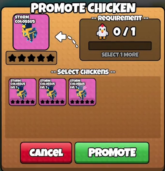 Promotion and Battle Charm Guides in Grow A Chicken Fighter