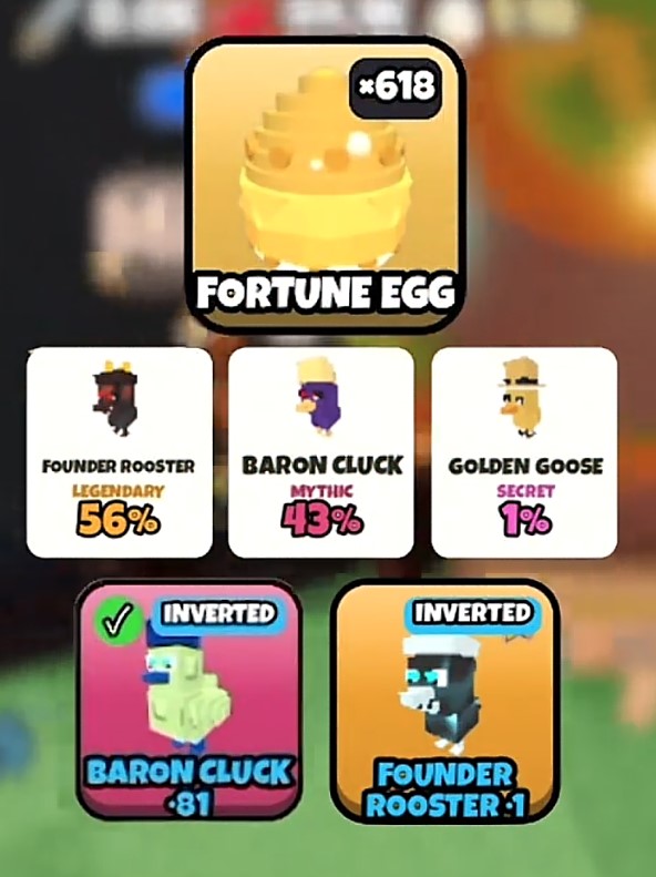 Best Egg for Farming Inverted Chickens in Grow A Chicken Fighter